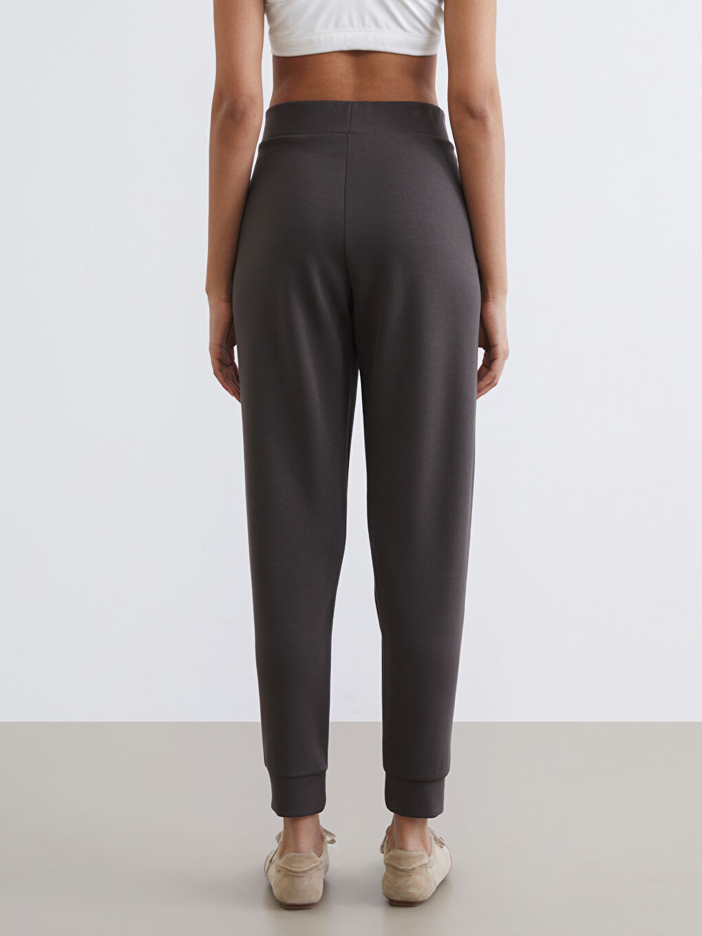 Haki Soft Touch Kadın Jogger Eşofman Altı-3