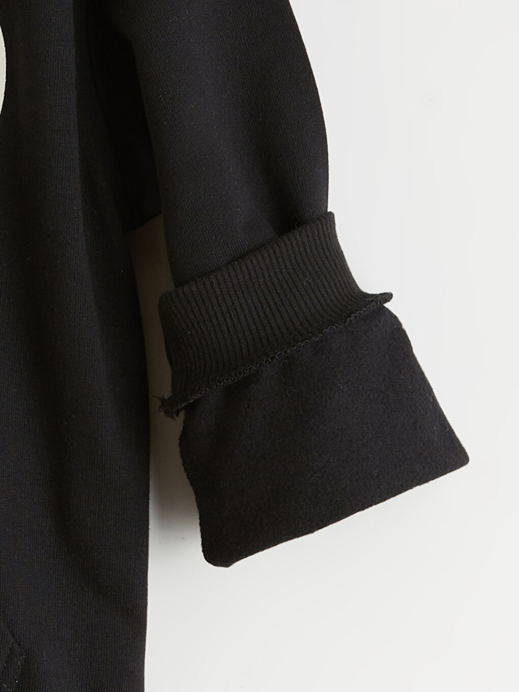 Siyah Bisiklet Yaka Baskılı Erkek Çocuk Sweatshirt-2