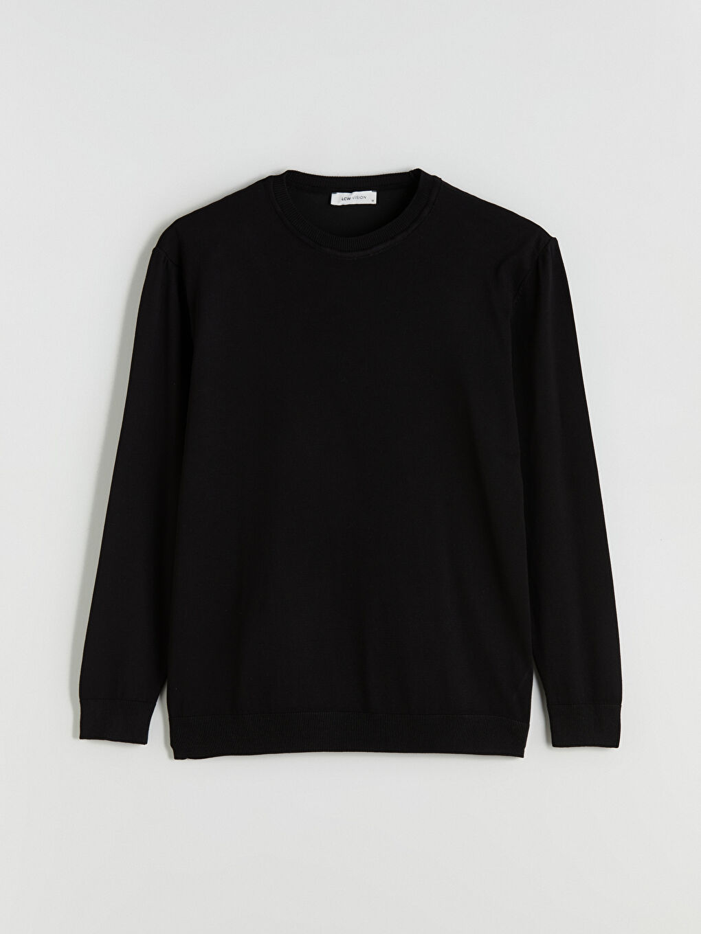 Crew Neck Long Sleeve Men's Tricot Sweater-4