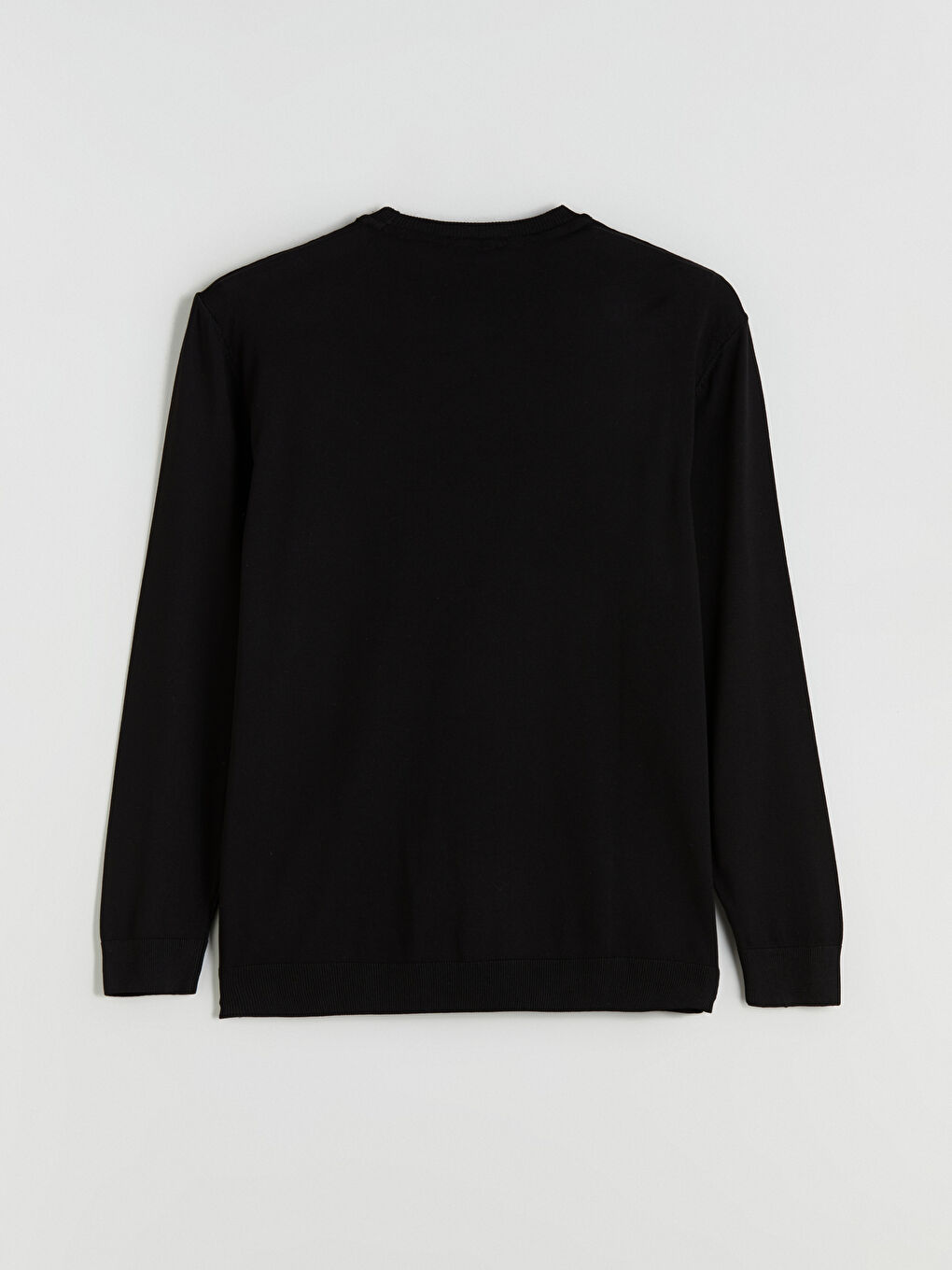 Crew Neck Long Sleeve Men's Tricot Sweater-5