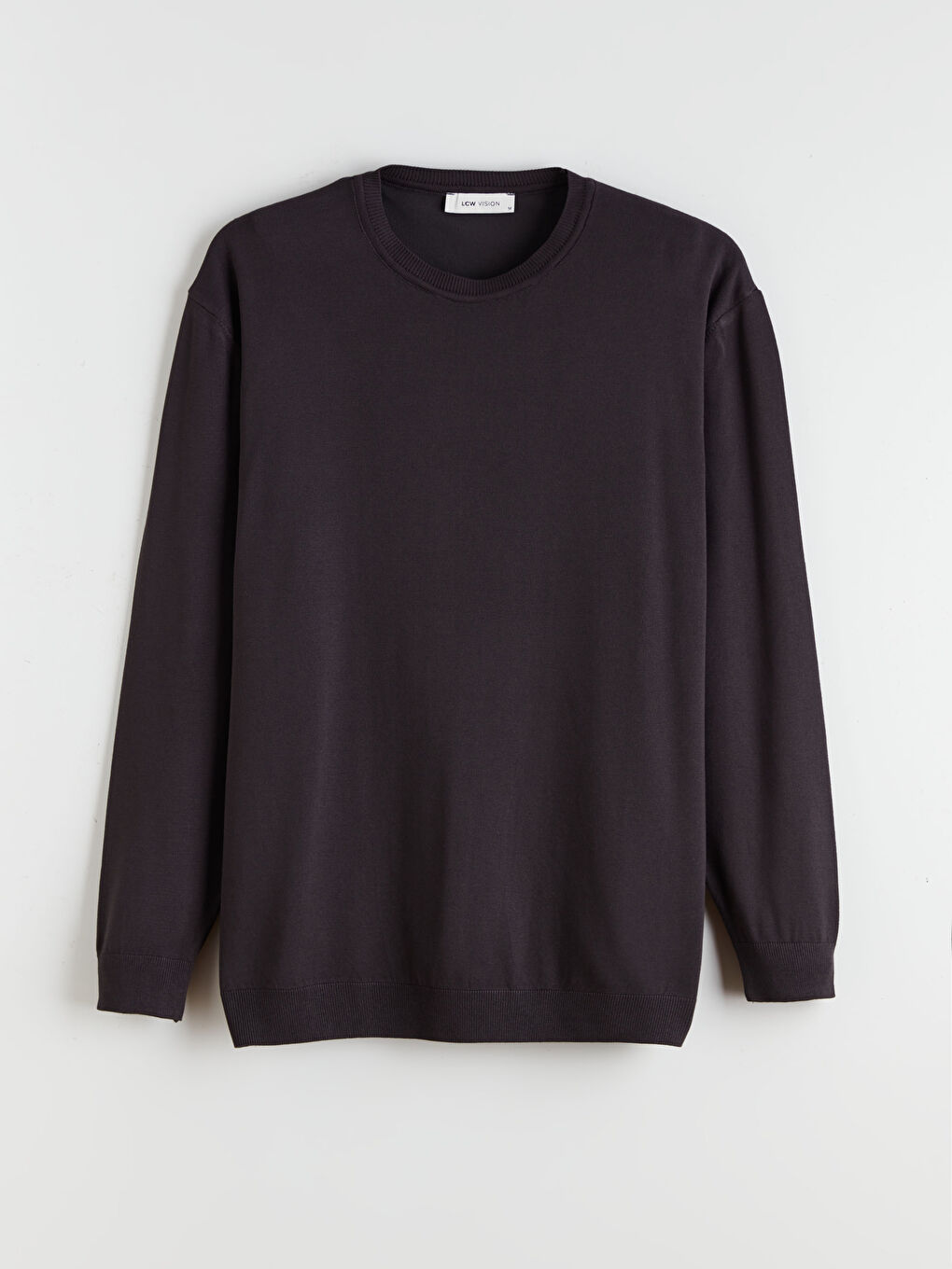 მრგვალი საყელო გრძელმკლავიანი მამაკაცის ტრიკოტაჟის სვიტერი-4