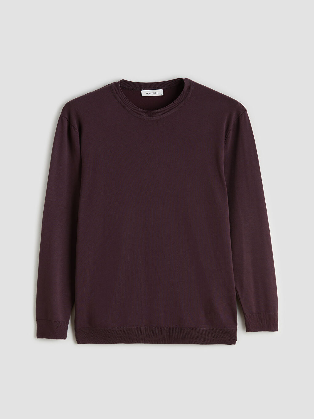 Crew Neck Long Sleeve Men's Tricot Sweater-4