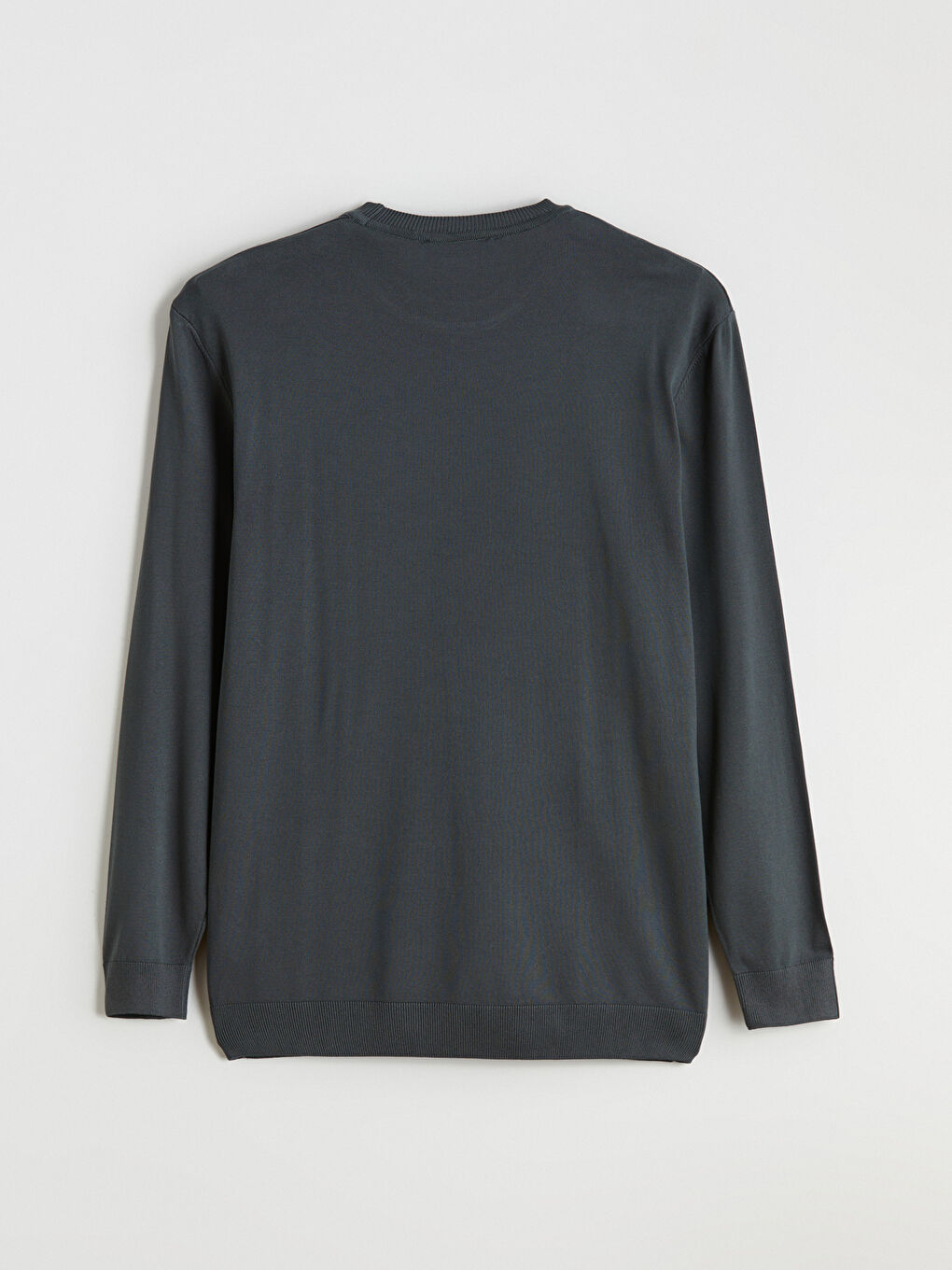 Crew Neck Long Sleeve Men's Tricot Sweater-5