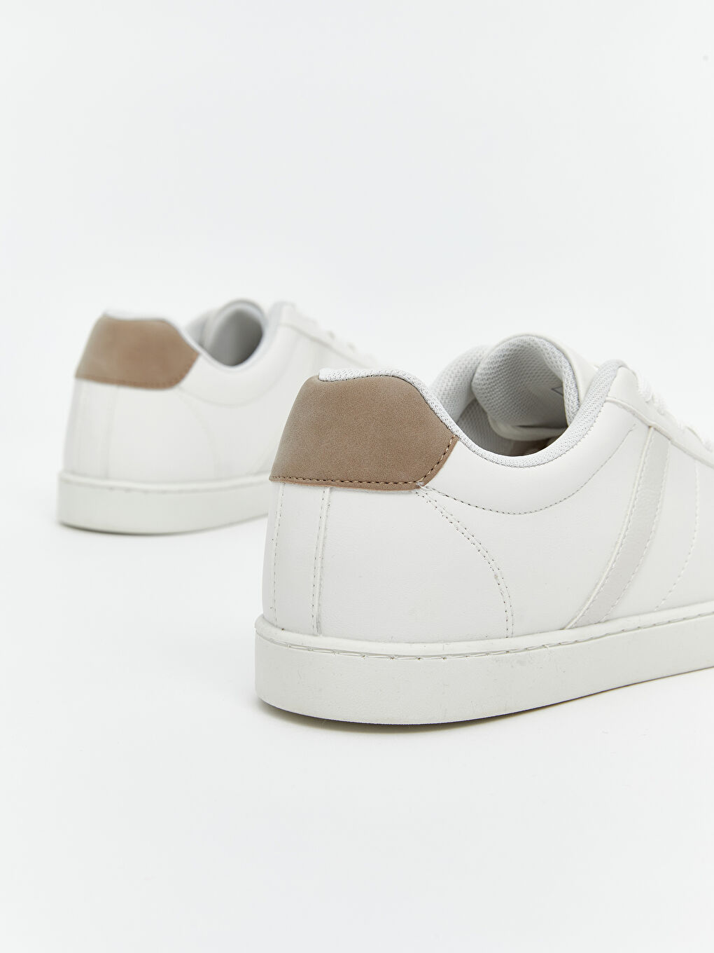 Beyaz Bağcıklı Erkek Spor Ayakkabı-4