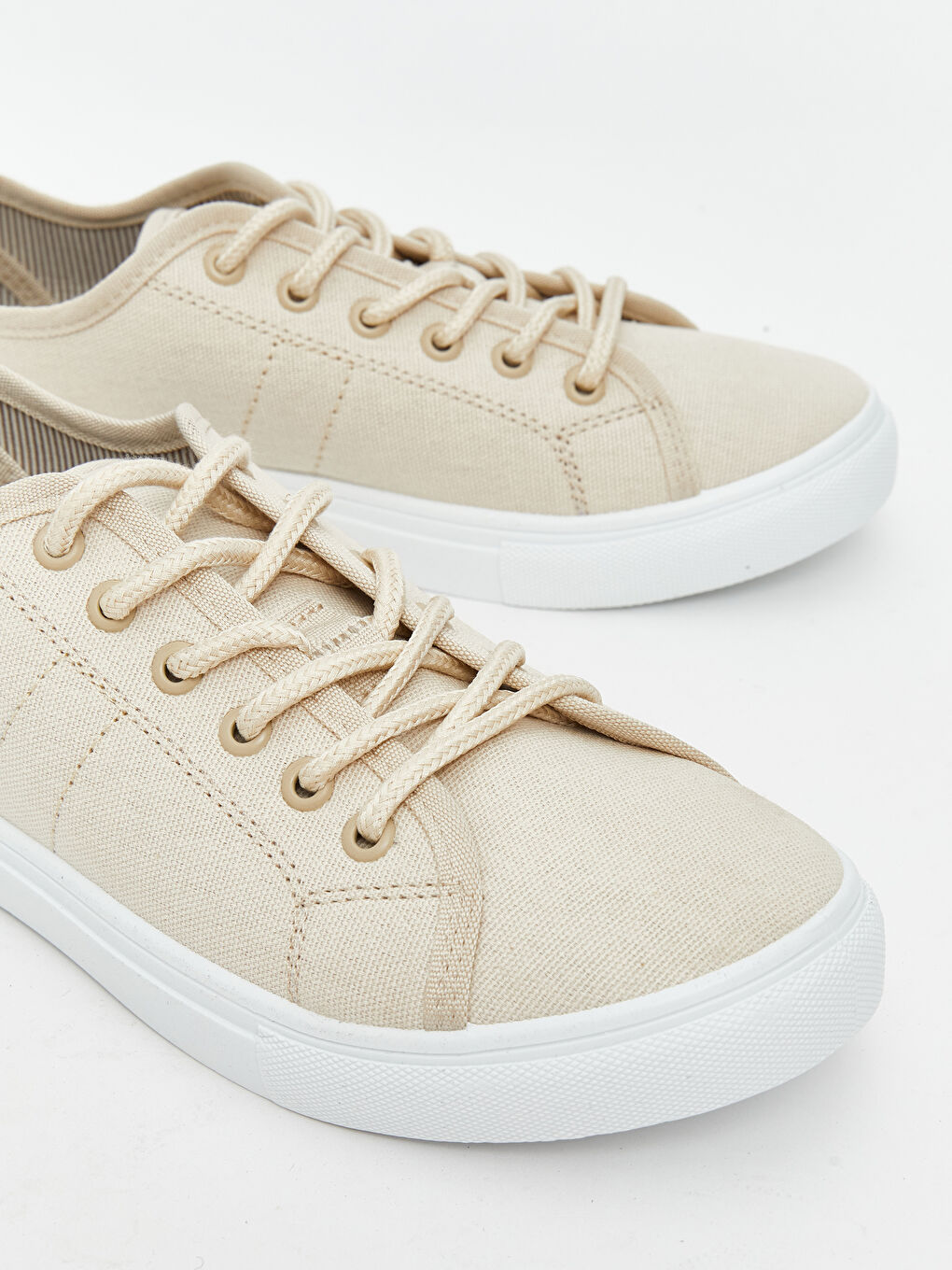 Bej Bağcıklı Erkek Spor Ayakkabı-2