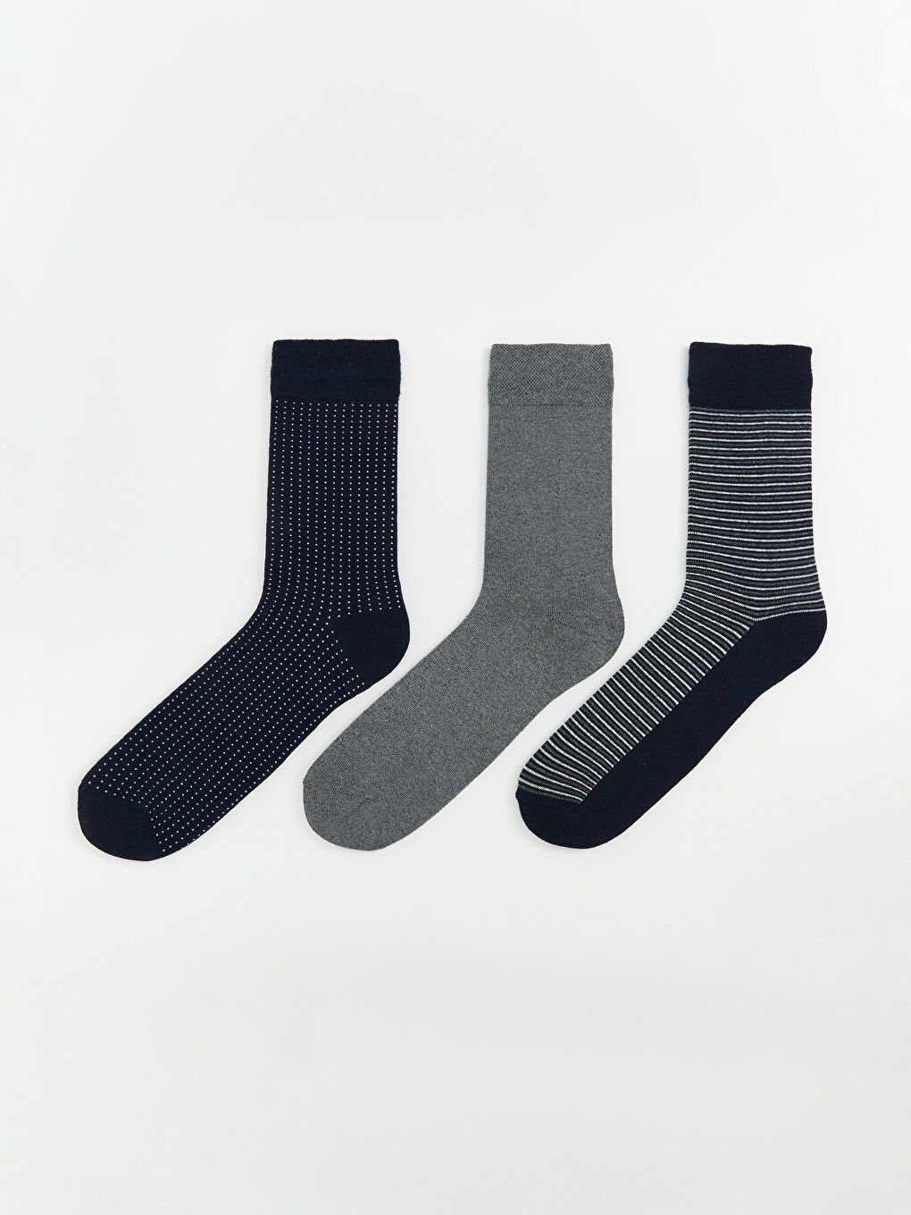 Lacivert Desenli Erkek Soket Çorap 3'lü