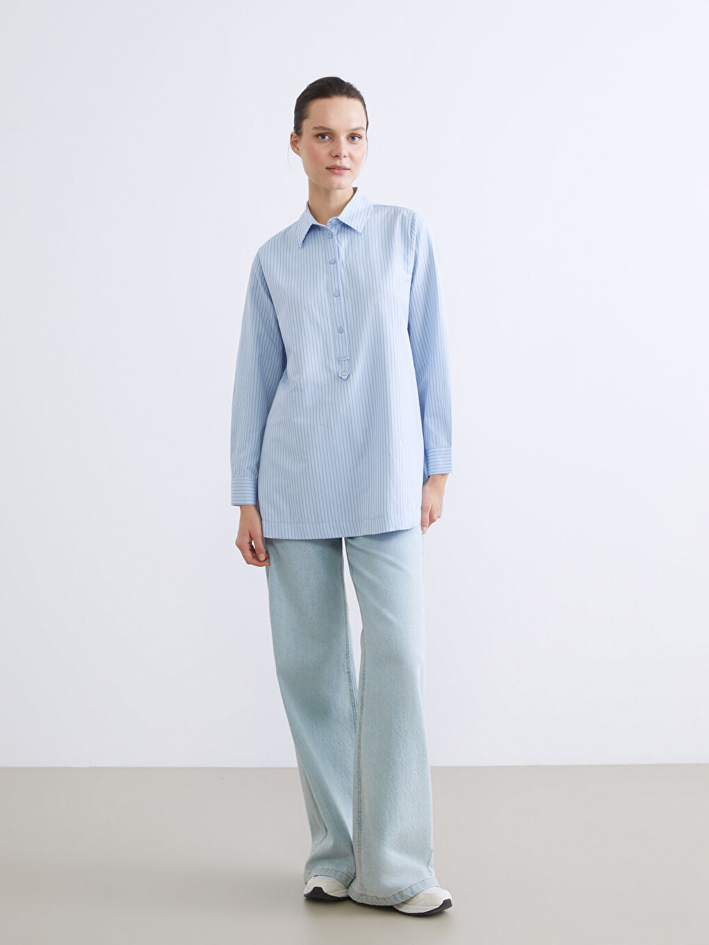 TAMNO PLAVA Tunika Žena-1