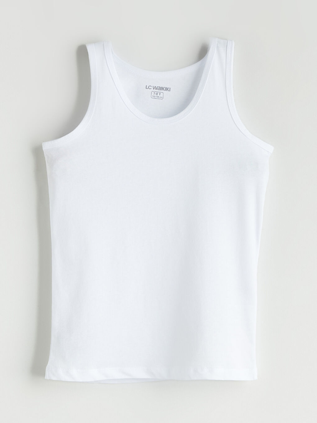 Beyaz Bisiklet Yaka Erkek Çocuk Atlet