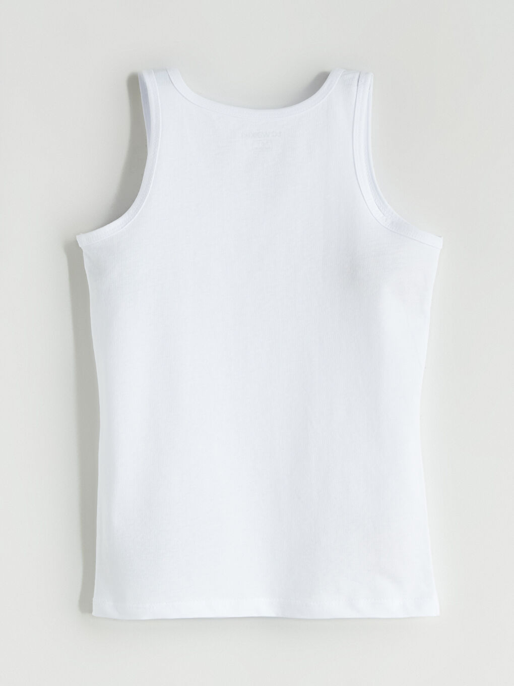 Beyaz Bisiklet Yaka Erkek Çocuk Atlet-1