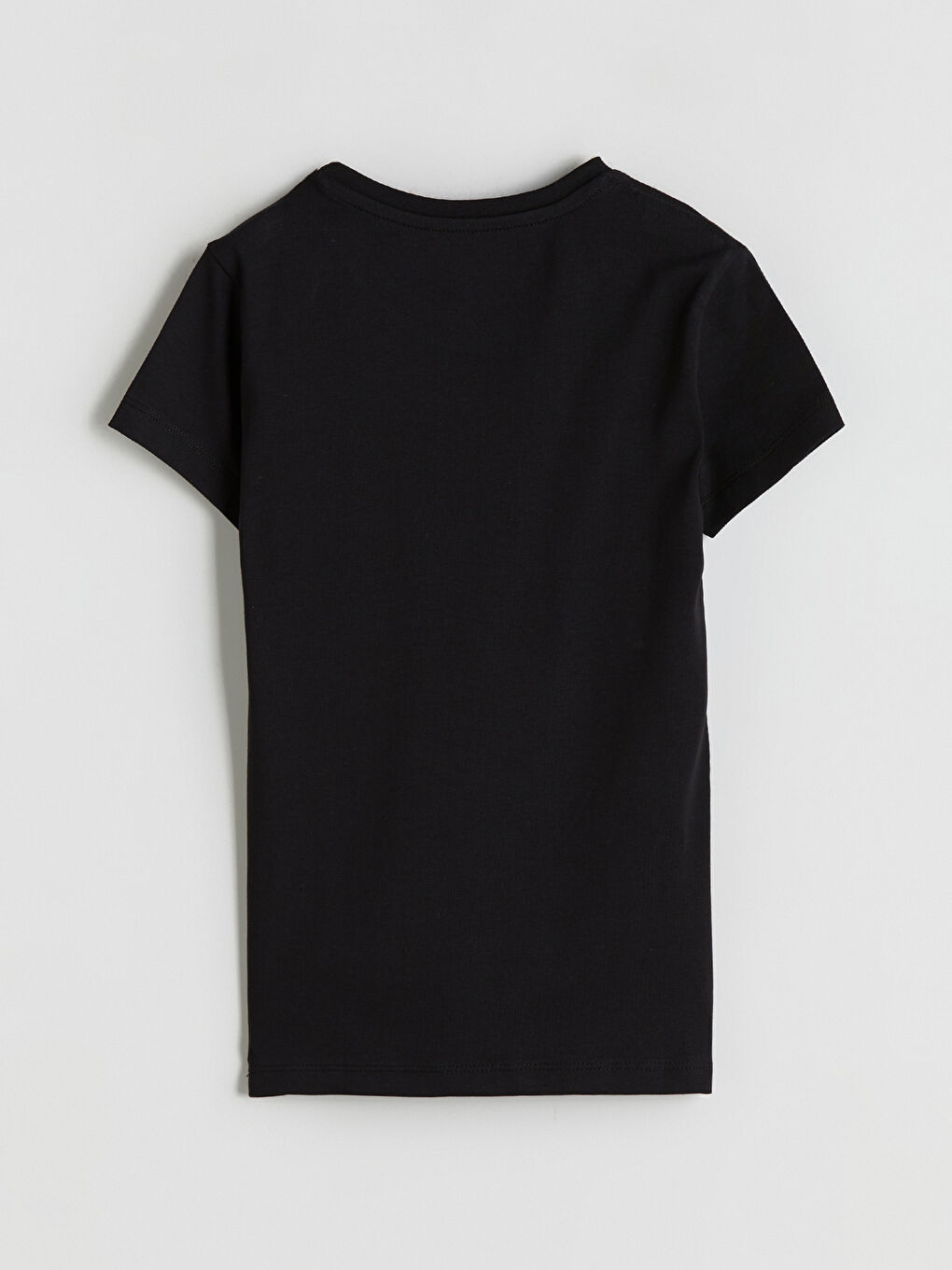 Siyah Bisiklet Yaka Kısa Kollu Erkek Çocuk Fanila-2