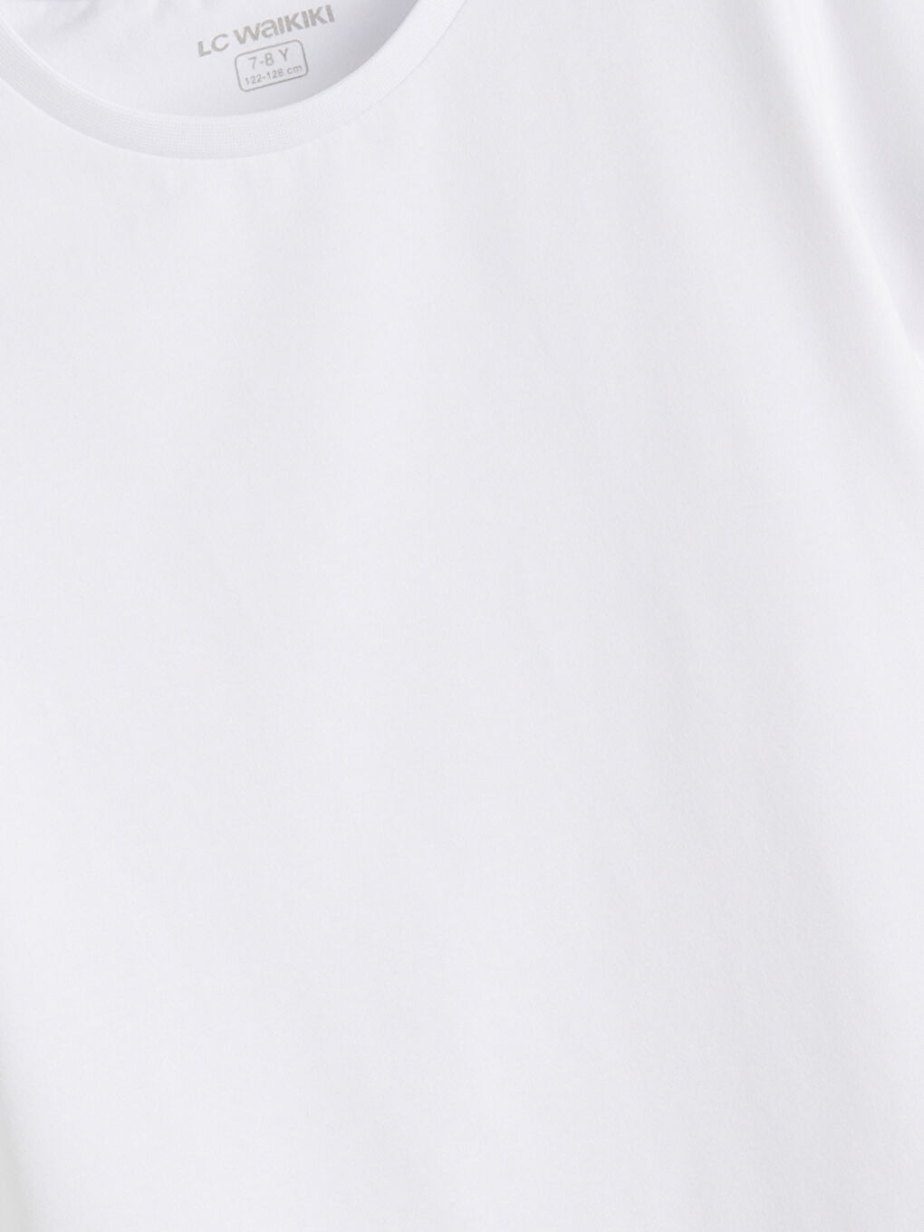 Beyaz Bisiklet Yaka Kısa Kollu Erkek Çocuk Fanila-1