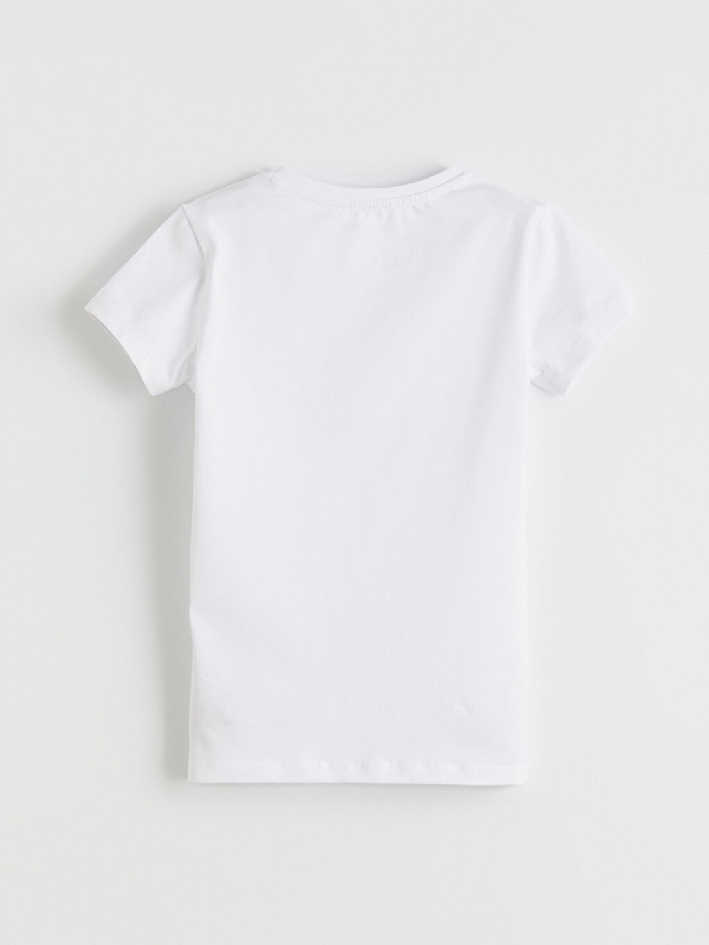 Beyaz Bisiklet Yaka Kısa Kollu Erkek Çocuk Fanila-2