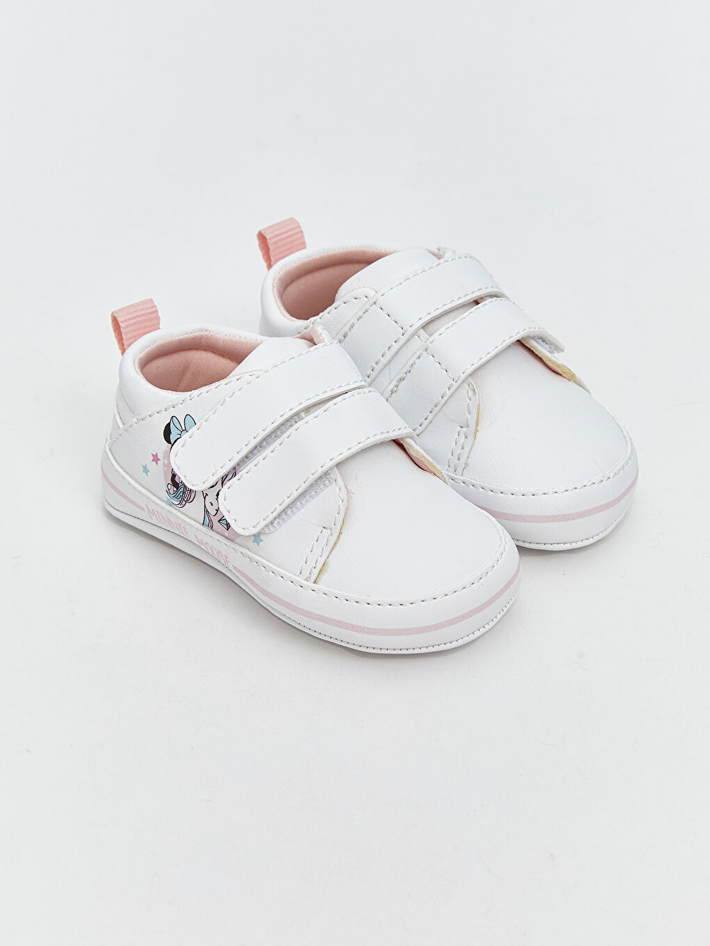 Beyaz Minnie Mouse Baskılı Kız Bebek Spor Ayakkabı
