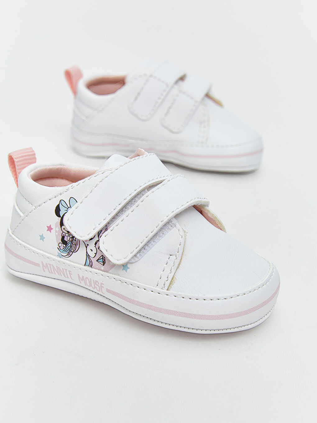 Beyaz Minnie Mouse Baskılı Kız Bebek Spor Ayakkabı-2