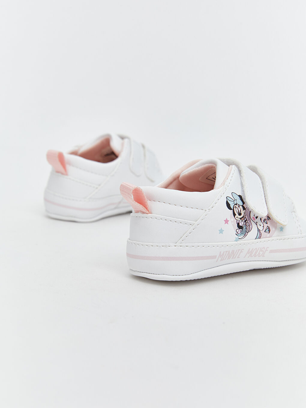 Beyaz Minnie Mouse Baskılı Kız Bebek Spor Ayakkabı-4