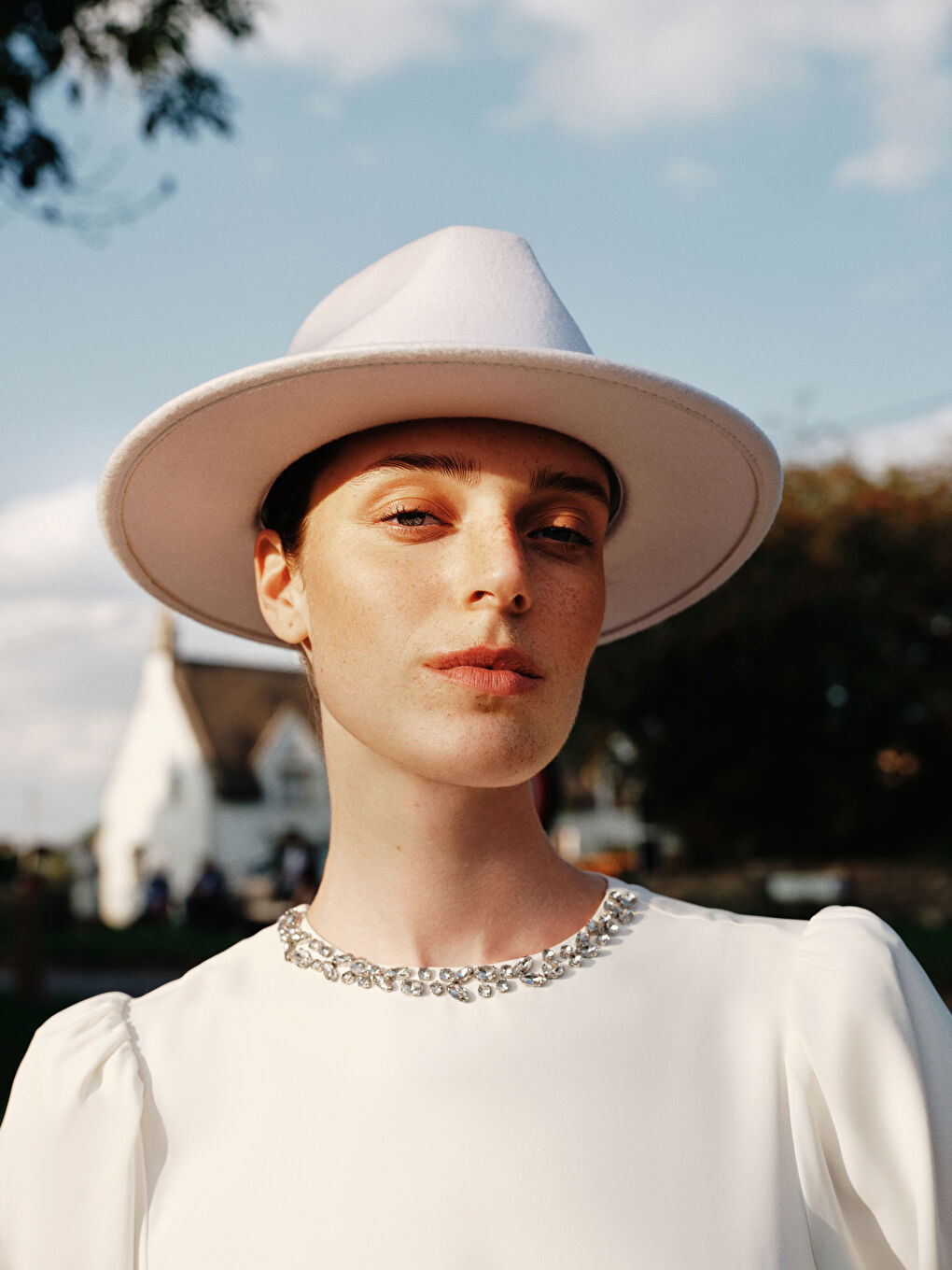 Haljina Midi Od Krep Palačinke Sa Okruglim Izrezom I Naborima-2