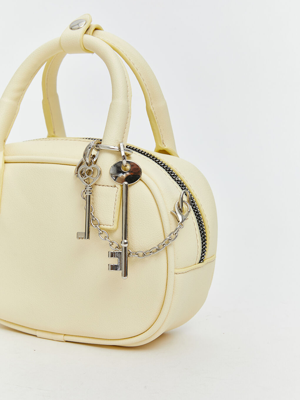 Sarı Deri Görünümlü Kadın El Çantası-2