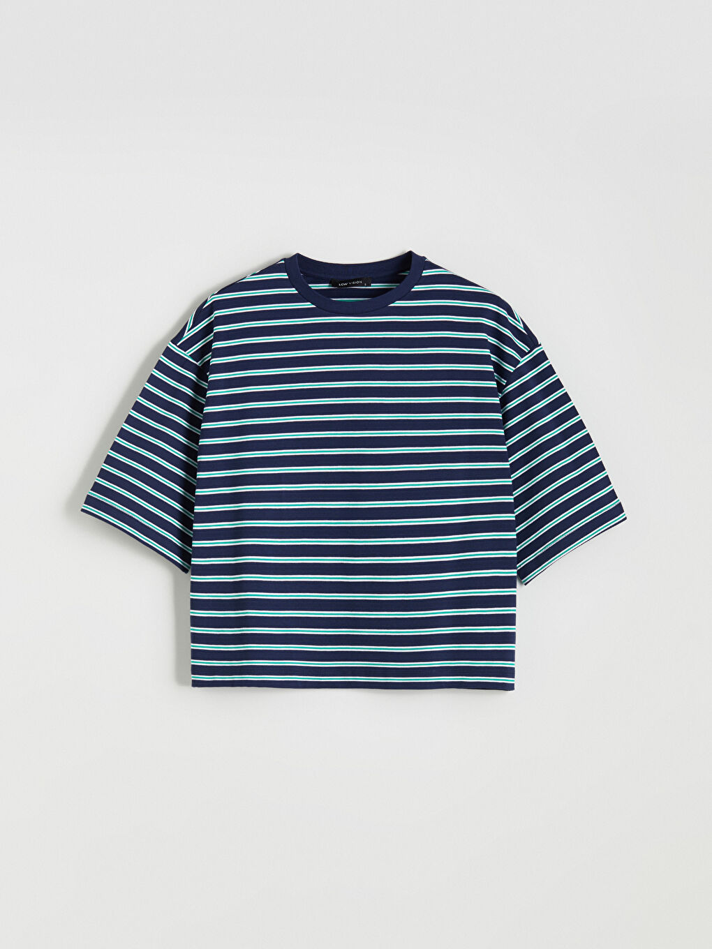 LCW Vision Crew Neck Striped Oversize Women's T-Shirt -W5JP61Z8-K00