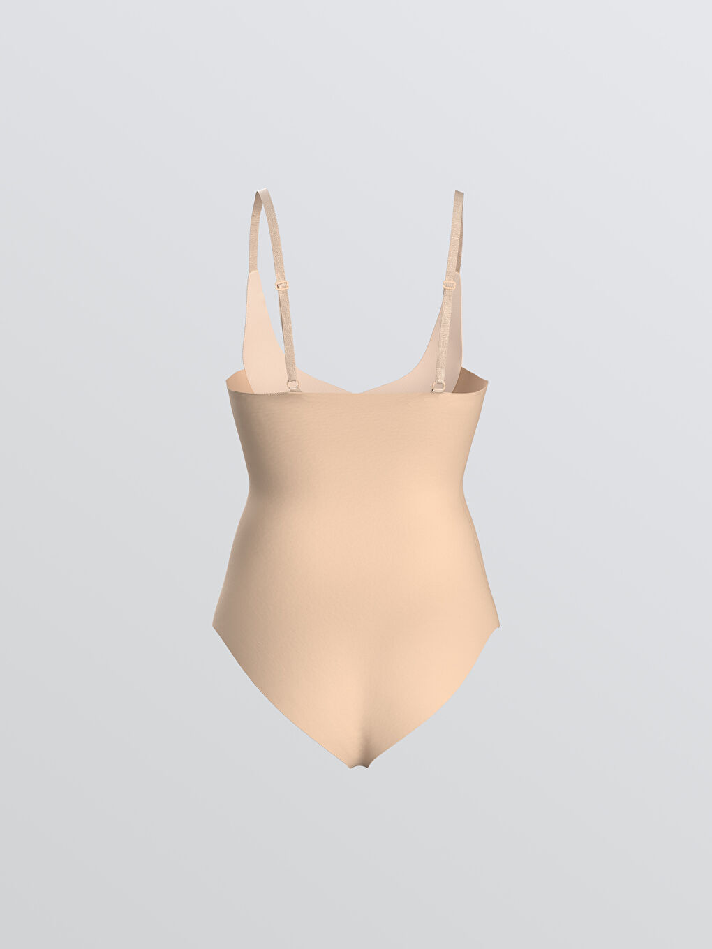 Pembe Düz Askılı Kadın Bodysuit Korse-2