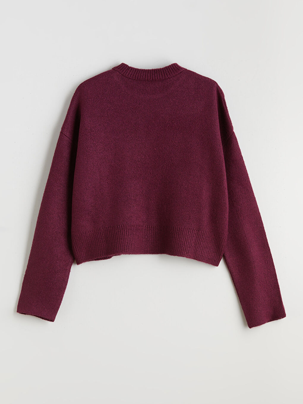 Mürdüm Bisiklet Yaka Oversize Kadın Triko Kazak-5