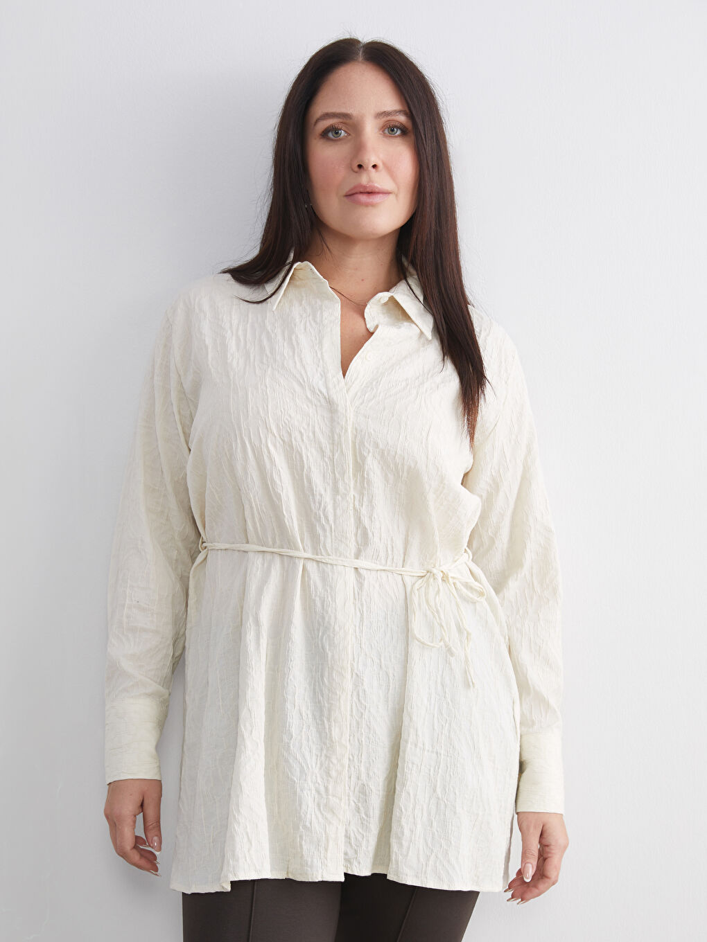 Textured Women's Shirt Tunic-1