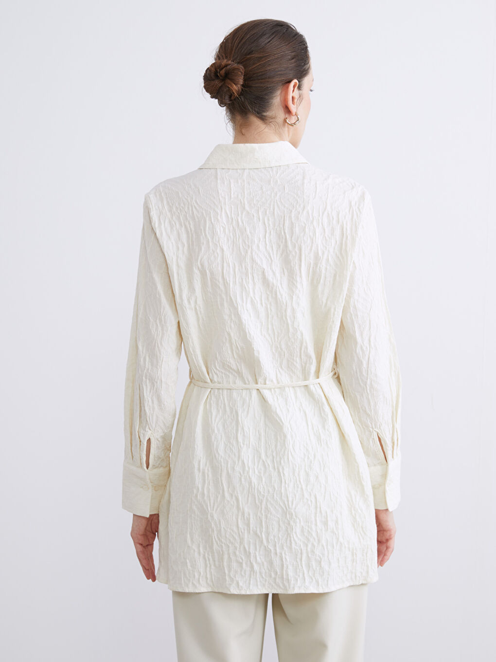 Textured Women's Shirt Tunic-4