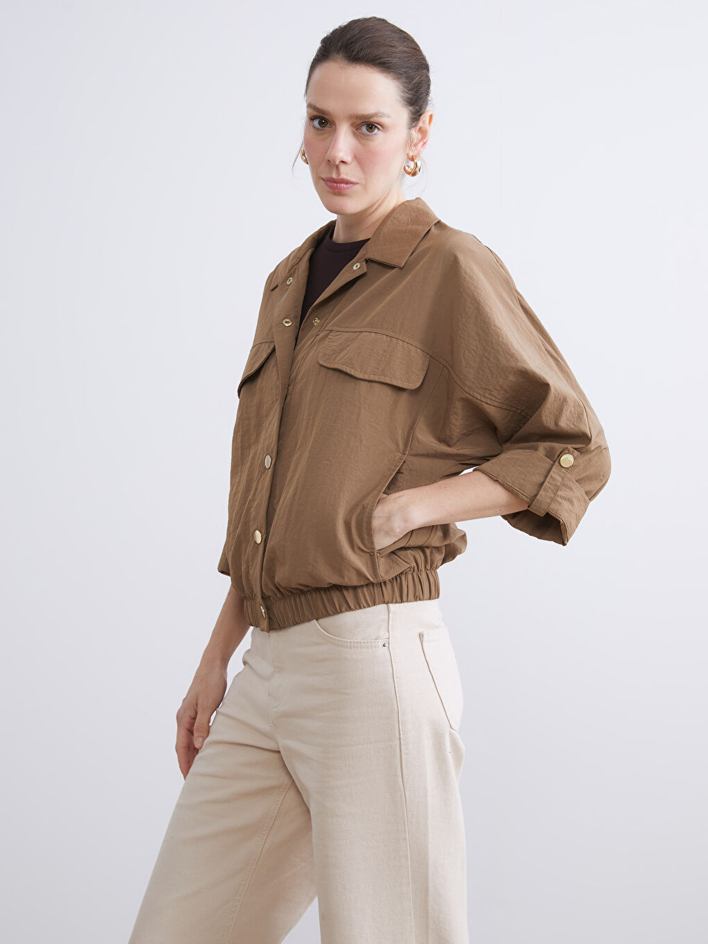 Woman BROWN Overshirt