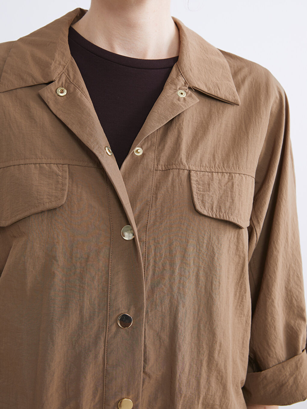 Woman BROWN Overshirt-2