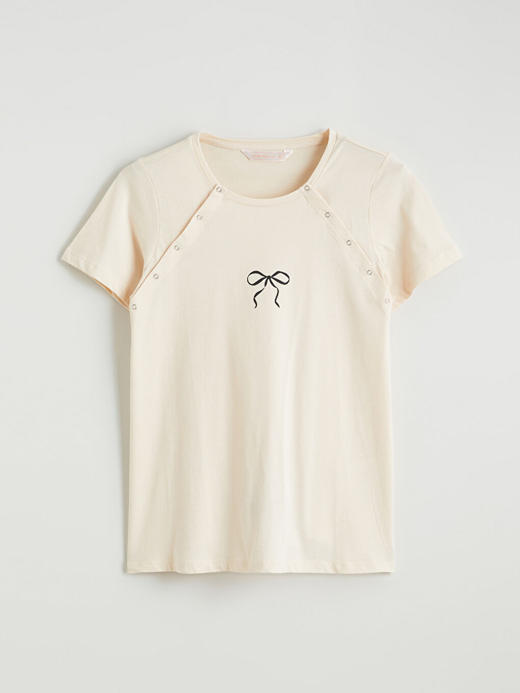 Bisiklet Yaka Baskılı Hamile Pijama Takımı-1