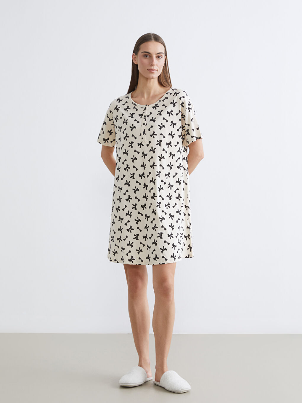 Cămașă de noapte BEJ Femeie-1