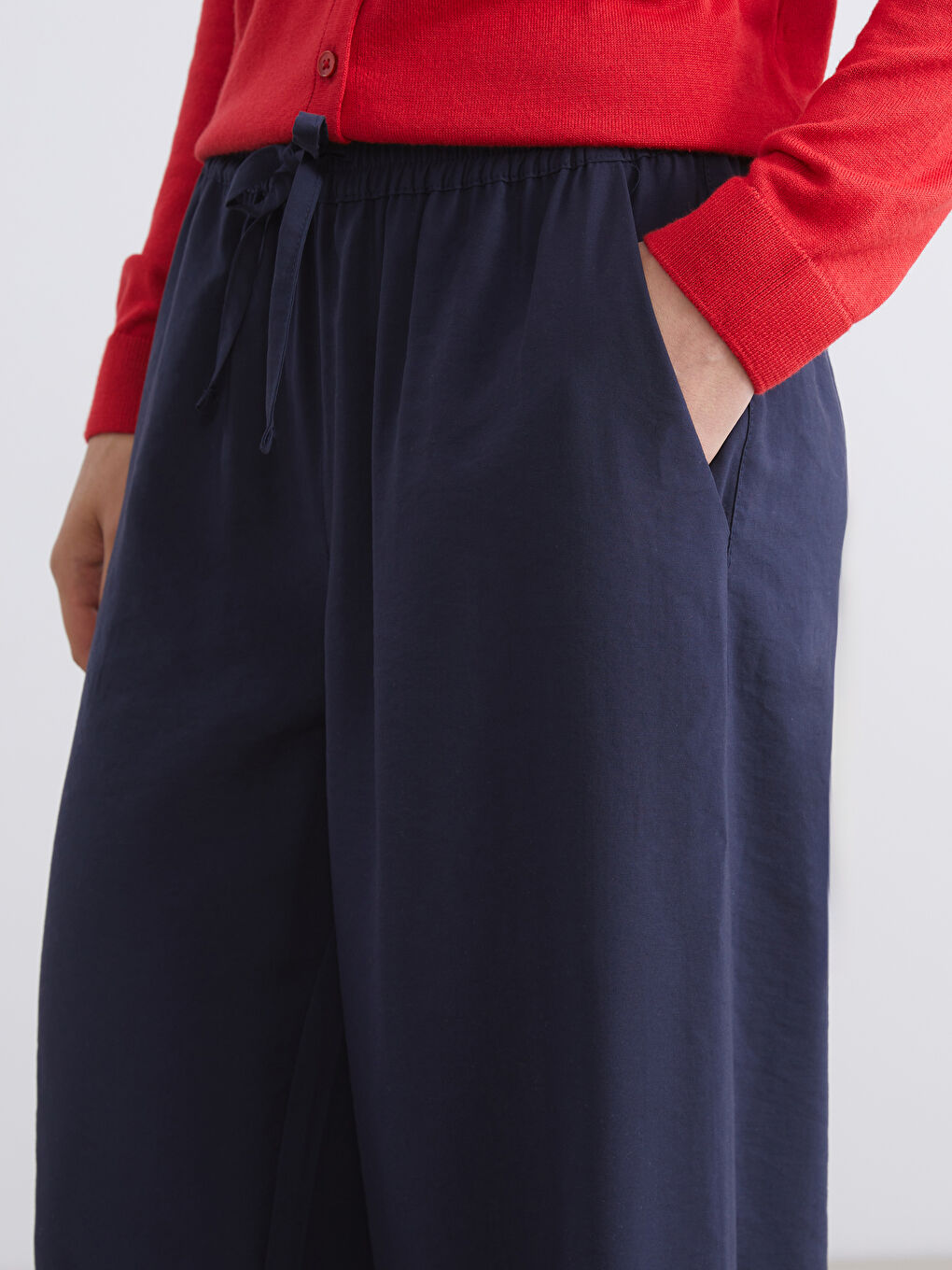 LCW Vision Elasticated Waist Modal Blend Women's Trousers -W5JP89Z8-ZJB