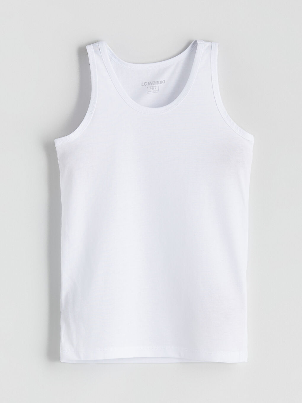 Beyaz Bisiklet Yaka Erkek Çocuk Atlet