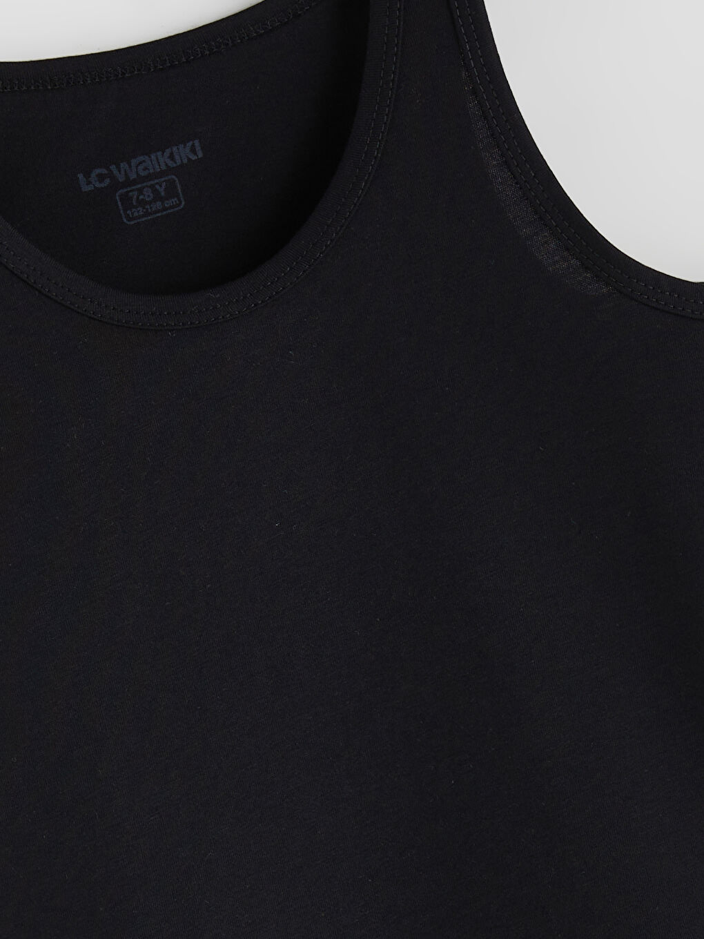 Siyah Bisiklet Yaka Erkek Çocuk Atlet-2