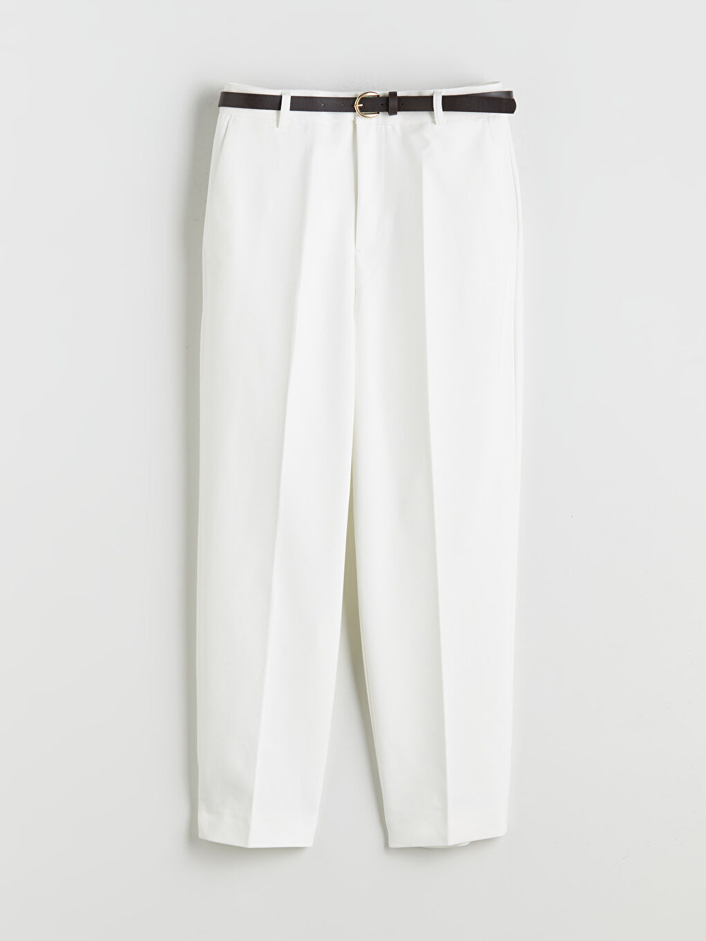 LCW Vision Belted High Waisted Carrot Fit Women's Trousers -W5JQ01Z8-R9J