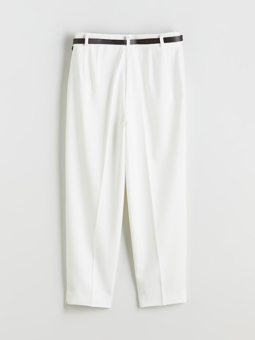 LCW Vision Belted High Waisted Carrot Fit Women's Trousers -W5JQ01Z8-R9J
