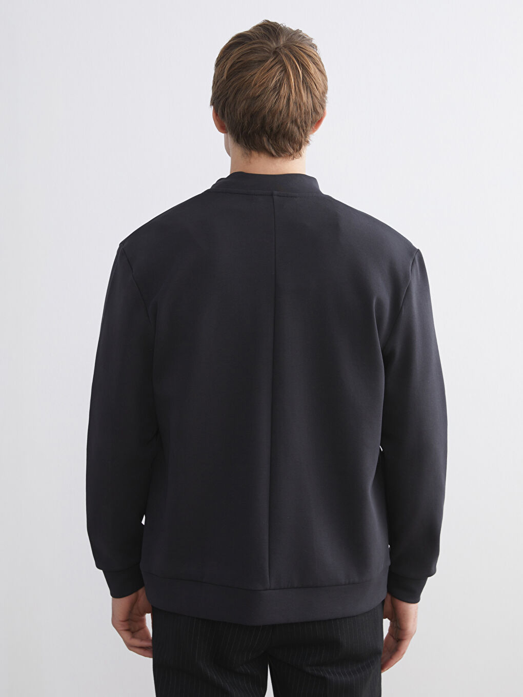 Standard Fit Long Sleeve Men's College Jacket-4