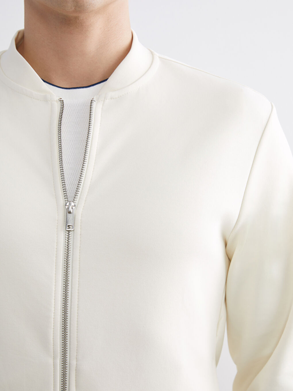 Standard Fit Long Sleeve Men's College Jacket-4
