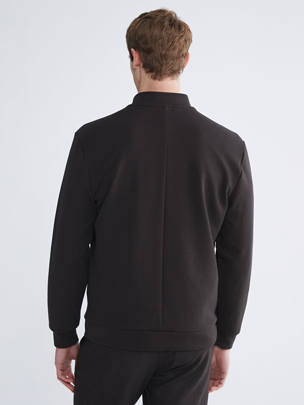 Kahverengi Standart Kalıp Uzun Kollu Erkek Kolej Ceket-3