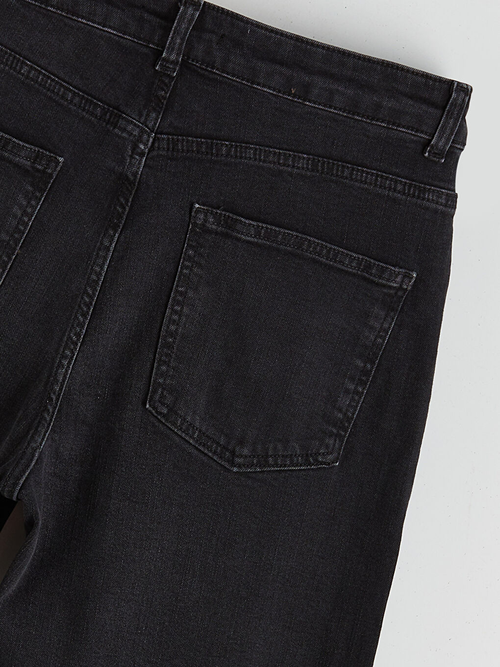 Siyah Wideleg Kadın Jean Pantolon-5