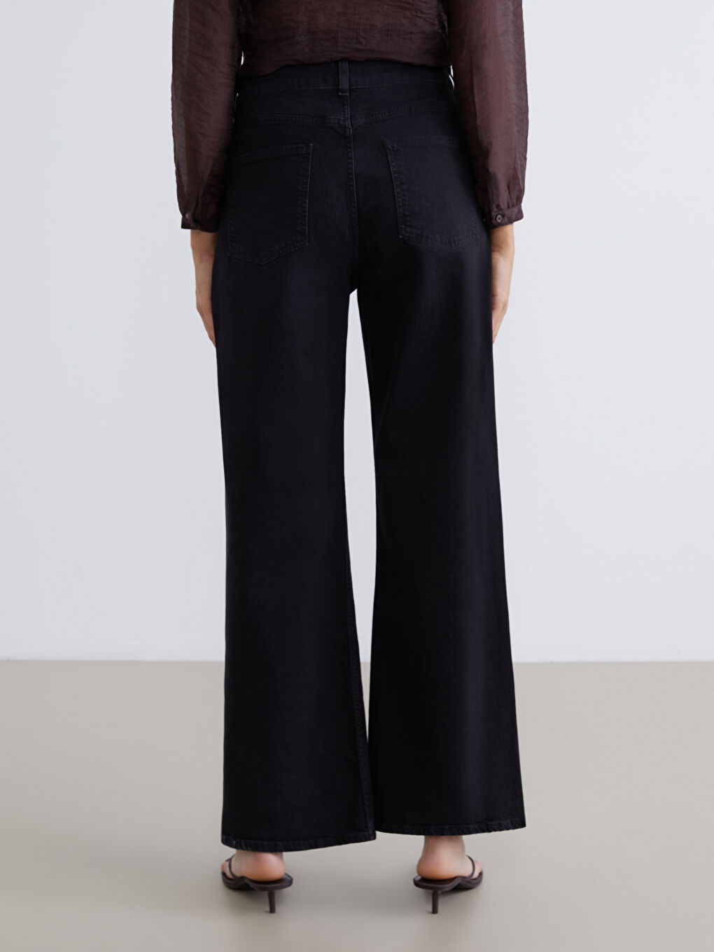 Tanımsız Wideleg Kadın Jean Pantolon-7