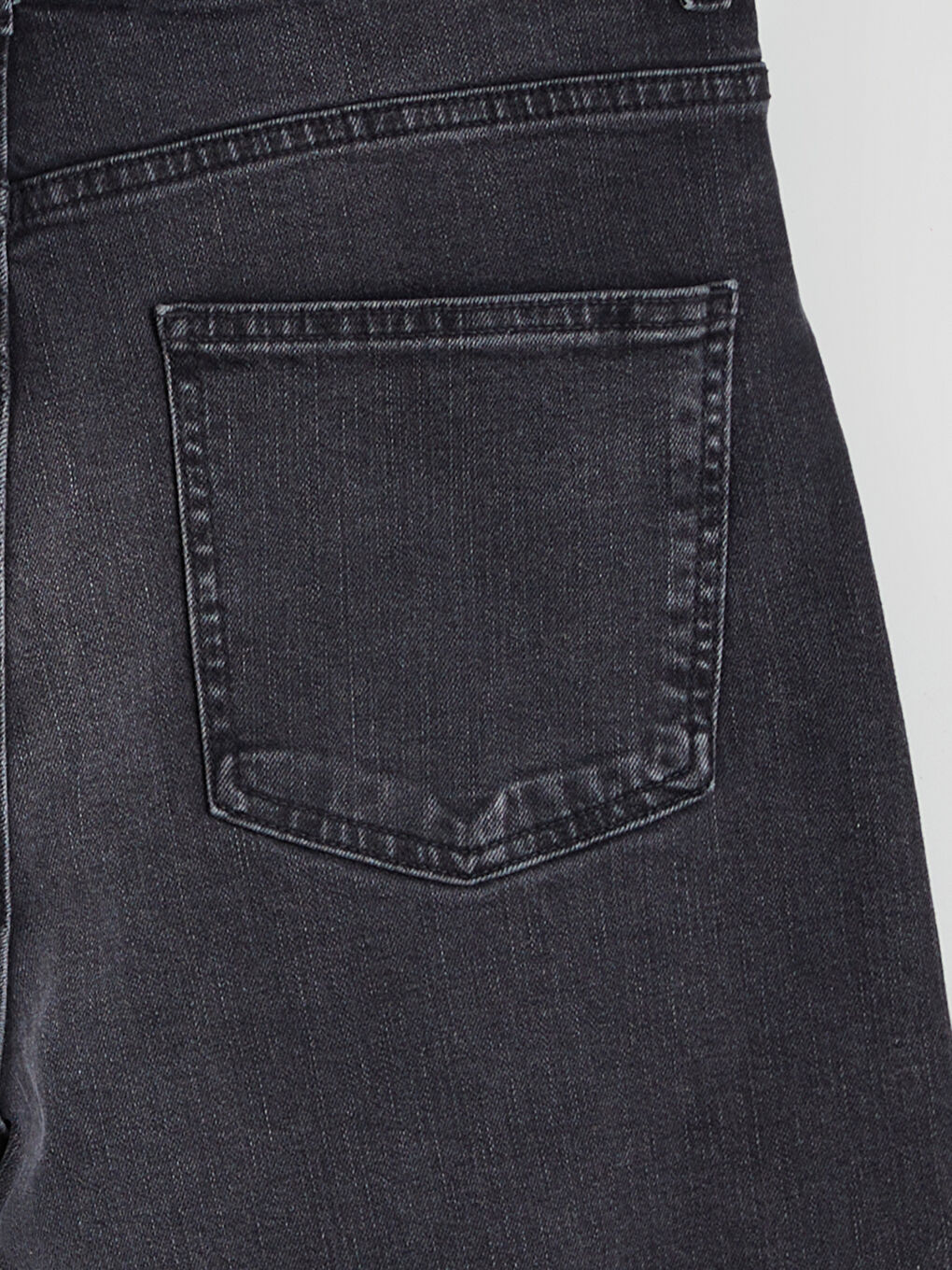 Siyah Wideleg Kadın Jean Pantolon-5