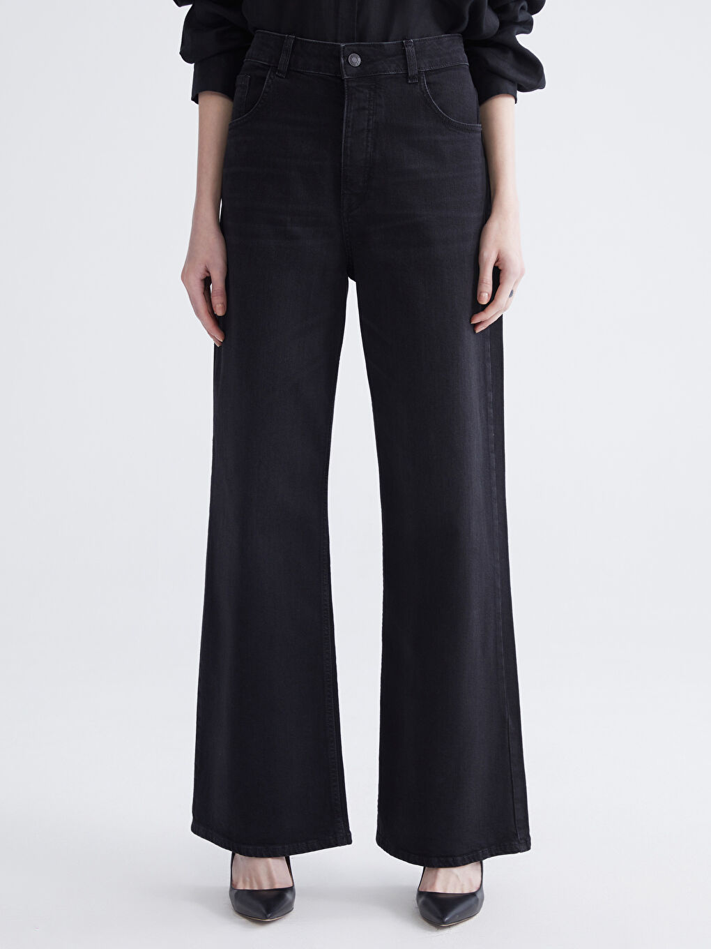 Tanımsız Wideleg Kadın Jean Pantolon-2