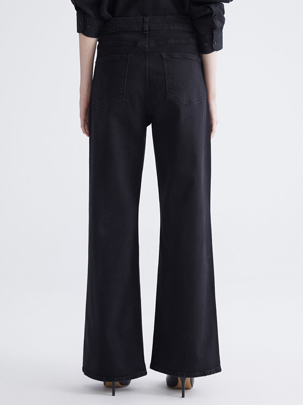 Tanımsız Wideleg Kadın Jean Pantolon-6