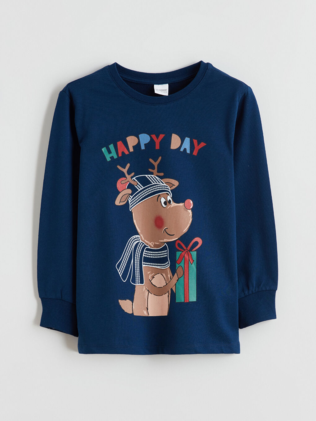 Lacivert Baskılı Erkek Çocuk Pijama Takımı-4