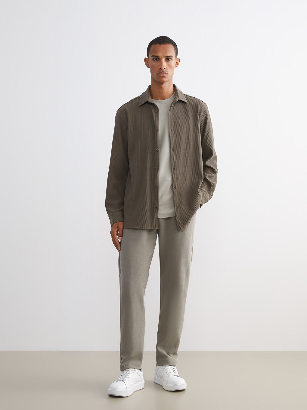 Yeşil Standart Kalıp Erkek Eşofman Altı-1