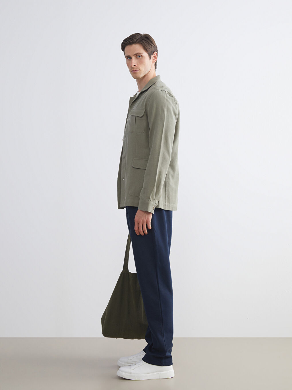 Lacivert Standart Kalıp Erkek Eşofman Altı-1