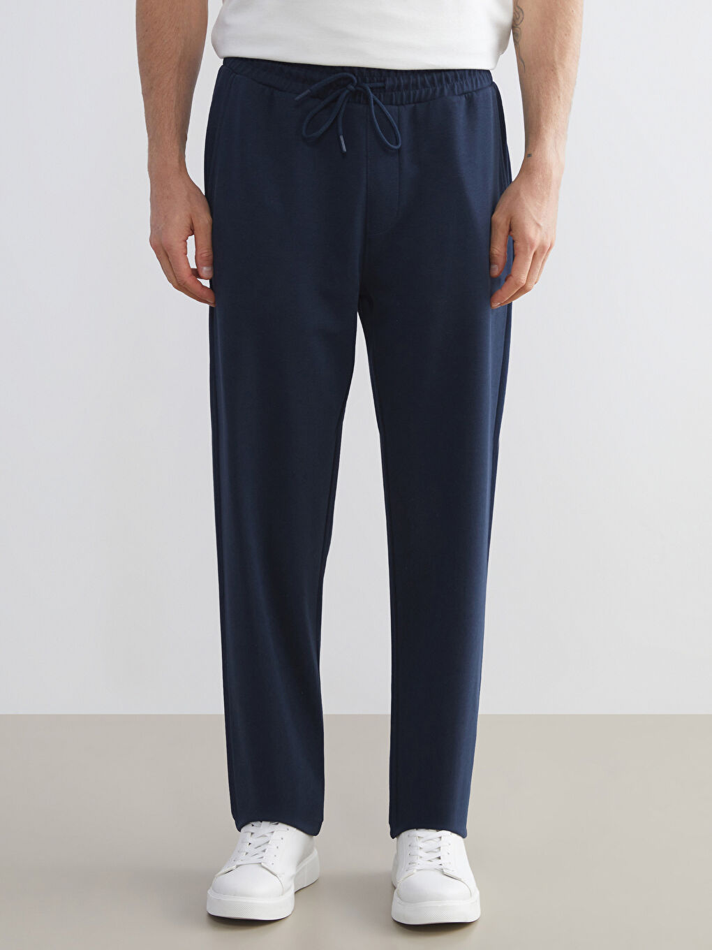 Lacivert Standart Kalıp Erkek Eşofman Altı-2