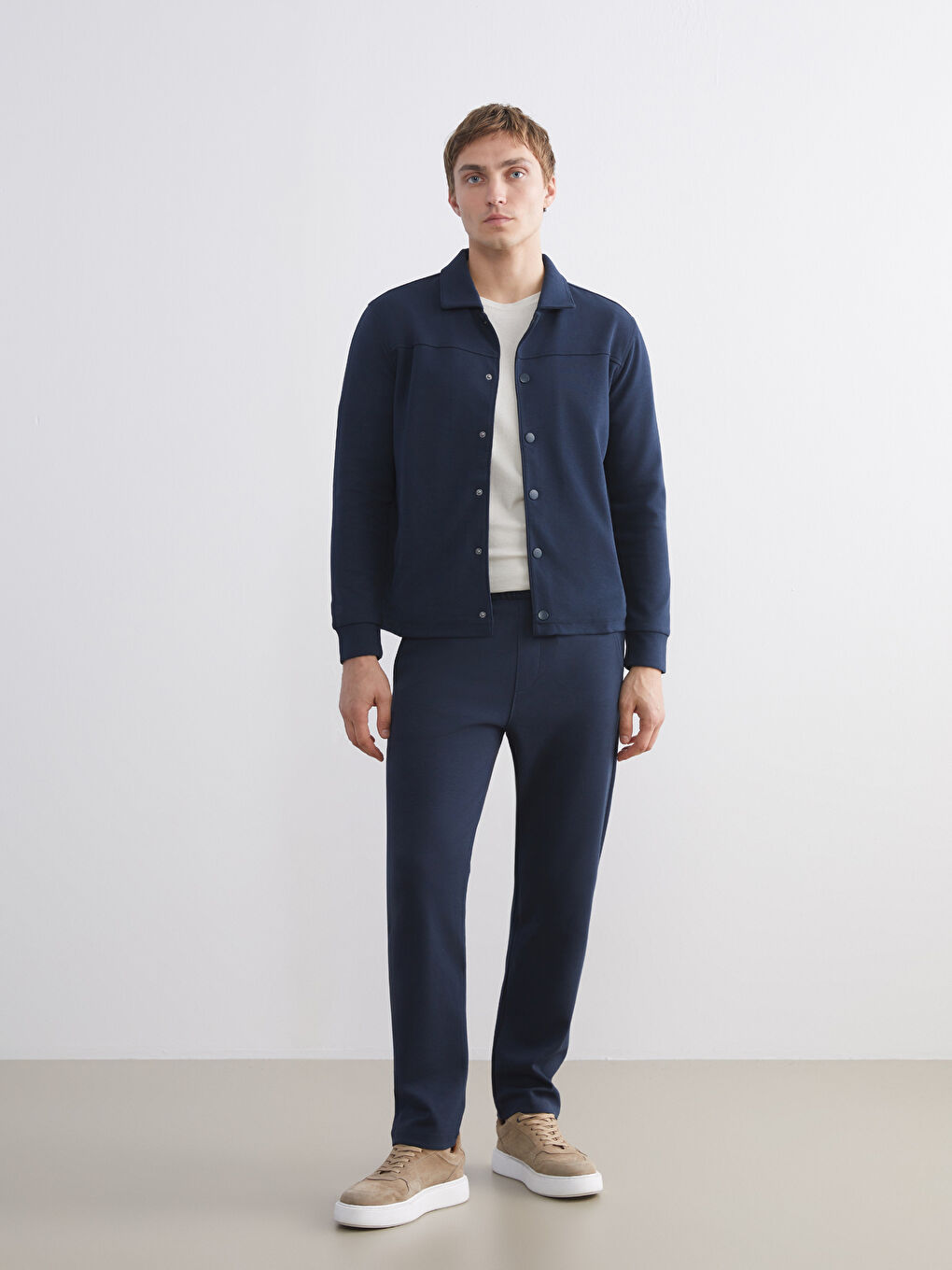 Lacivert Standart Kalıp Erkek Eşofman Altı