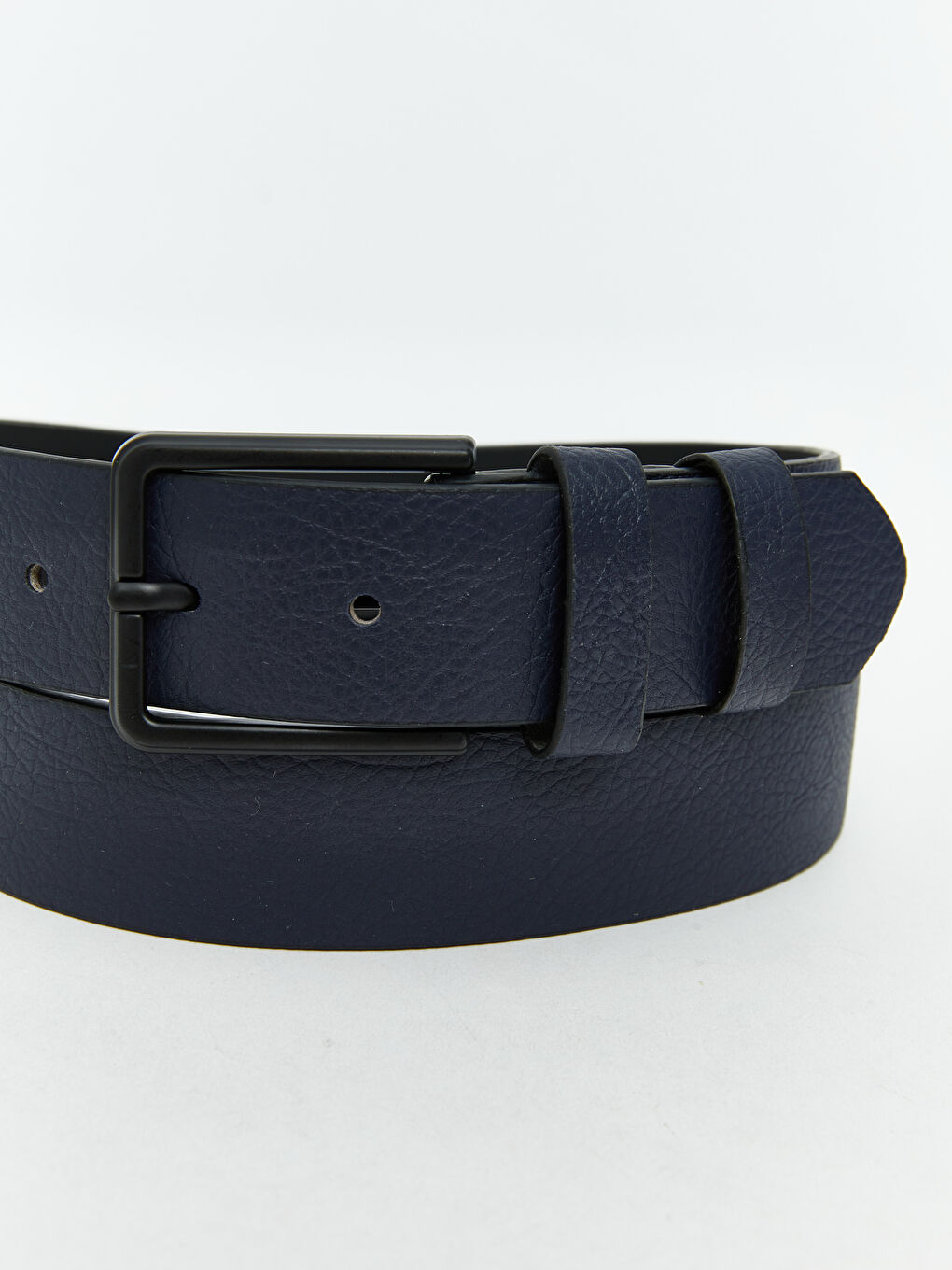 Lacivert Deri Görünümlü Erkek Kemer-1