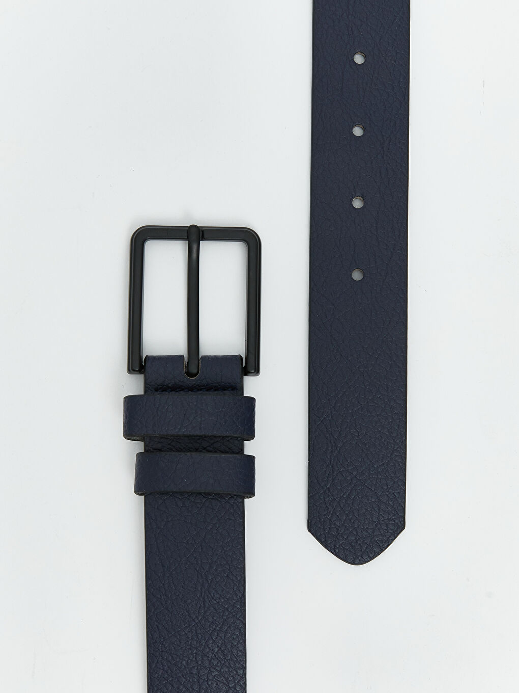 Lacivert Deri Görünümlü Erkek Kemer-2